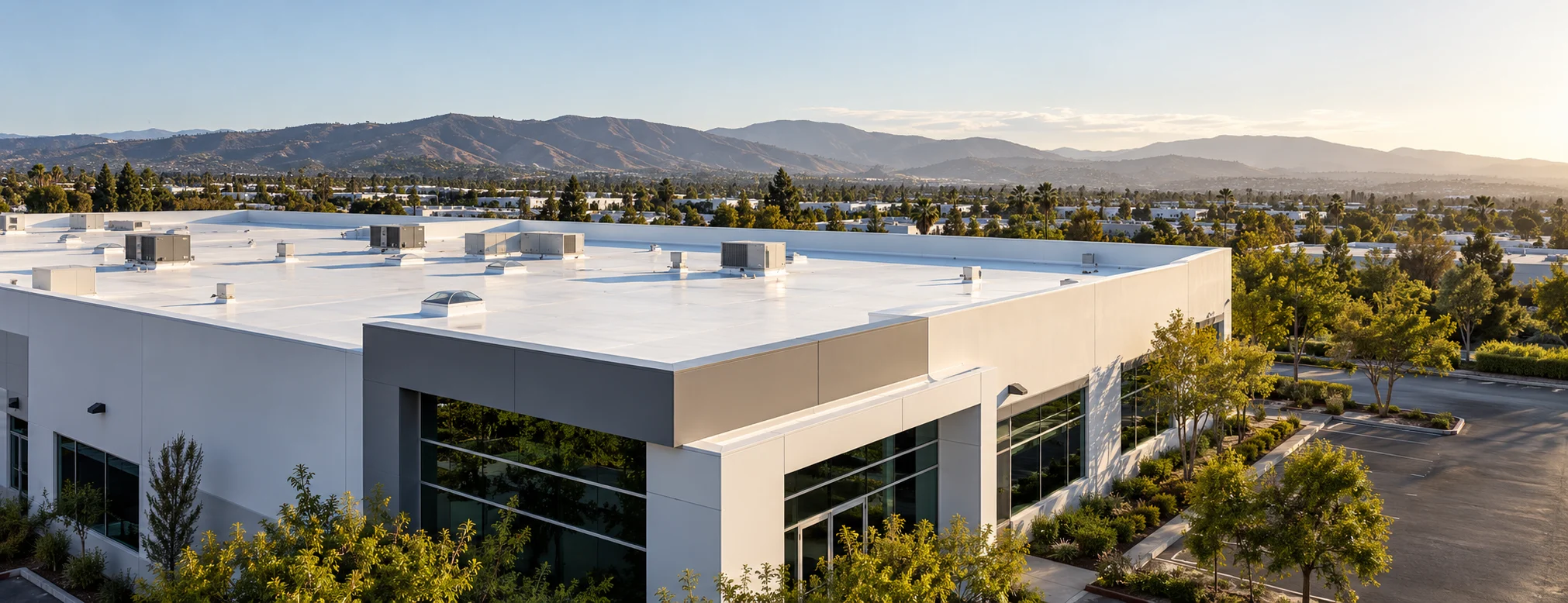 Illustrative commercial TPO roof