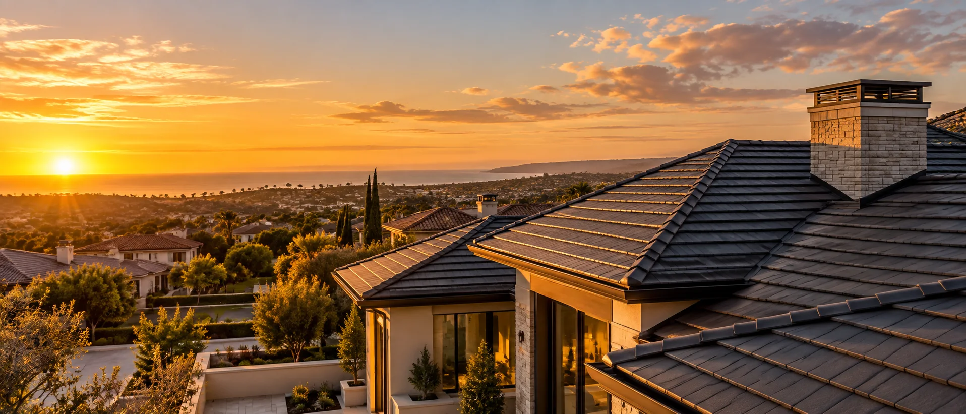 Illustrative residential roof
